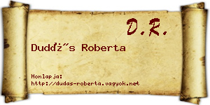 Dudás Roberta névjegykártya